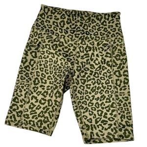 Love Charm | Tonal Green Cheetah Print Bike Shorts